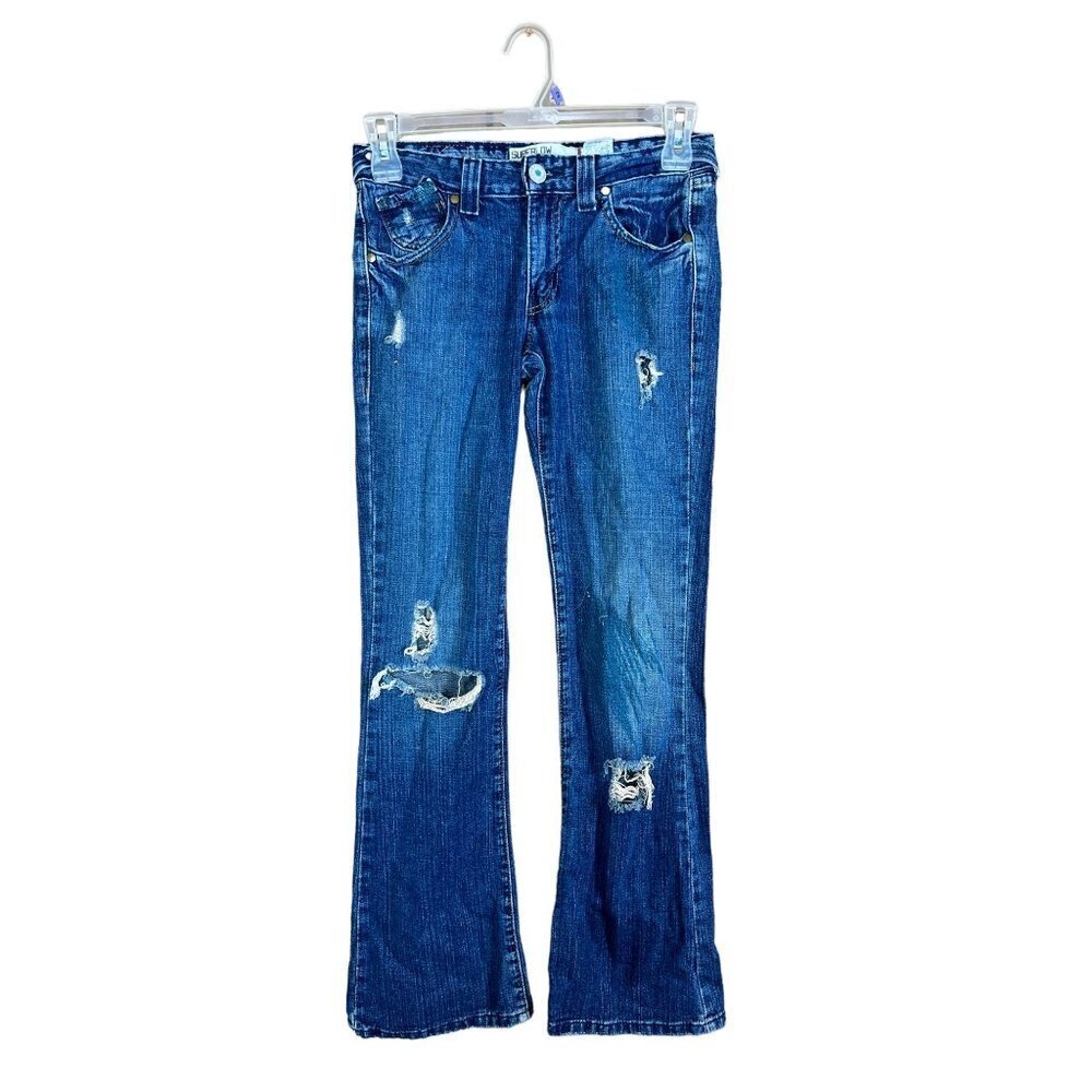 Levi's 518 Women's Superlow Boot Cut Distressed Jeans